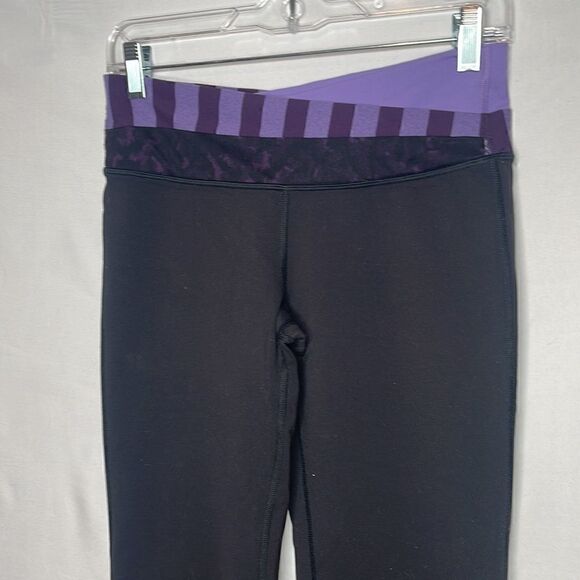 Lululemon Wunder Under Purple Stripe Astro Pants. Size 6. - Picture 2 of 8